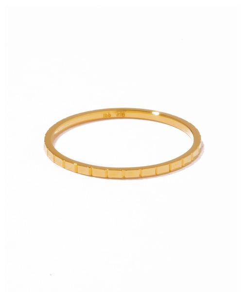 les bonbon(ルボンボン)の「【les bonbon】K18 oblong ring/オブロング リング 18金 シンプル 重ね付け(リング・レディース・イエローゴールド・#9/#5/#3/#15/#13/#11)」の1枚目の写真
