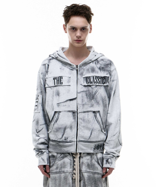 OPUS 0012(オーパス0012)の「Op. 07 UNIF HOOD ZIP-UP DIRTY WHITE(パーカー・レディース・その他・SMALL/MEDIUM/LARGE)」の1枚目の写真