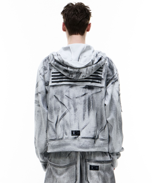 OPUS 0012(オーパス0012)の「Op. 07 UNIF HOOD ZIP-UP DIRTY WHITE(パーカー・レディース・その他・SMALL/MEDIUM/LARGE)」の2枚目の写真