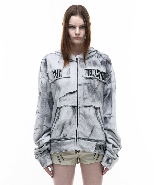 OPUS 0012(オーパス0012)の「Op. 07 UNIF HOOD ZIP-UP DIRTY WHITE(パーカー・レディース・その他・SMALL/MEDIUM/LARGE)」の3枚目の写真