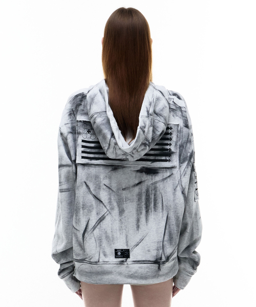 OPUS 0012(オーパス0012)の「Op. 07 UNIF HOOD ZIP-UP DIRTY WHITE(パーカー・レディース・その他・SMALL/MEDIUM/LARGE)」の4枚目の写真