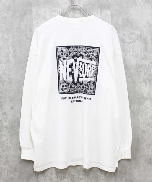 NEV（ネブ）の「NEV SURF メンズ ロンT（Tシャツ/カットソー・メンズ・ホワイト系5/ブラック系4/ブラック系その他/ベージュ/オフホワイト/ホワイト系その他/ブラック/ネイビー/ブラック系5/ホワイト系4/チャコールグレー・XL/M/L）」の2枚目の写真