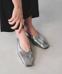 BEAUTY&YOUTH UNITED ARROWS | Vカット メタリックカラー フラットシューズ(パンプス)