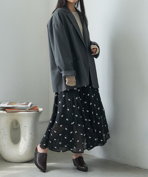 FREAK'S STORE(フリークスストア)の「花刺繍スカート(スカート・レディース・オフホワイト/ブラウン/ブラック・フリ-)」の5枚目の写真