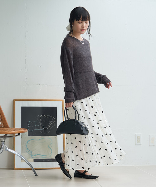 FREAK'S STORE(フリークスストア)の「花刺繍スカート(スカート・レディース・オフホワイト/ブラウン/ブラック・フリ-)」の15枚目の写真