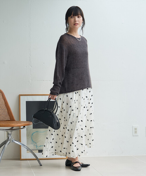 FREAK'S STORE(フリークスストア)の「花刺繍スカート(スカート・レディース・オフホワイト/ブラウン/ブラック・フリ-)」の17枚目の写真
