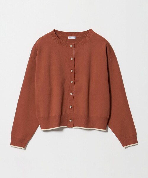 A DAY IN THE LIFE UNITED ARROWS(アデイインザライフユナイテッドアローズ)の「ヘムライン カーディガン -ウォッシャブル- <A DAY IN THE LIFE>(カーディガン/ボレロ・レディース・ダークグレー/ネイビー/オレンジ/ベージュ・FREE)」の4枚目の写真