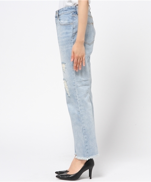 DouDou(ドゥドゥ)の「【DouDou】クラッシュワイドデニムパンツ(デニムパンツ・レディース・ホワイト/ブルー・36/38)」の15枚目の写真