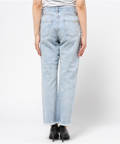 DouDou(ドゥドゥ)の「【DouDou】クラッシュワイドデニムパンツ(デニムパンツ・レディース・ホワイト/ブルー・36/38)」の8枚目の写真