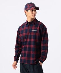 ORANGE LABEL / チェック ロングスリーブ ポロシャツ