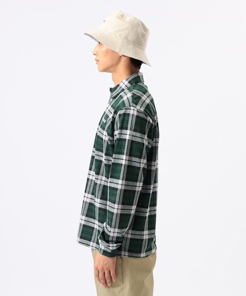 BEAMS GOLF(ビームスゴルフ)の「ORANGE LABEL / チェック ロングスリーブ ポロシャツ(ポロシャツ・メンズ・グリーン/ワイン・S/M/L/XL)」の9枚目の写真