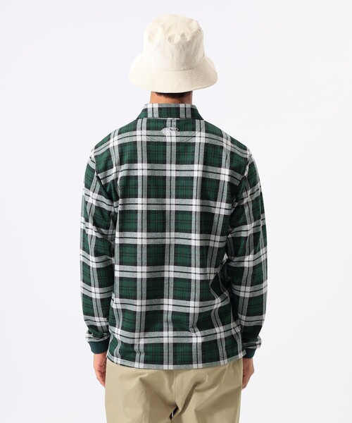 BEAMS GOLF(ビームスゴルフ)の「ORANGE LABEL / チェック ロングスリーブ ポロシャツ(ポロシャツ・メンズ・グリーン/ワイン・S/M/L/XL)」の10枚目の写真