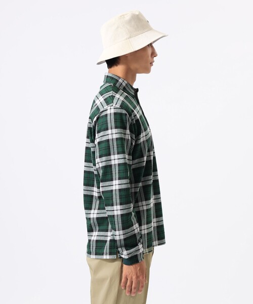 BEAMS GOLF(ビームスゴルフ)の「ORANGE LABEL / チェック ロングスリーブ ポロシャツ(ポロシャツ・メンズ・グリーン/ワイン・S/M/L/XL)」の11枚目の写真