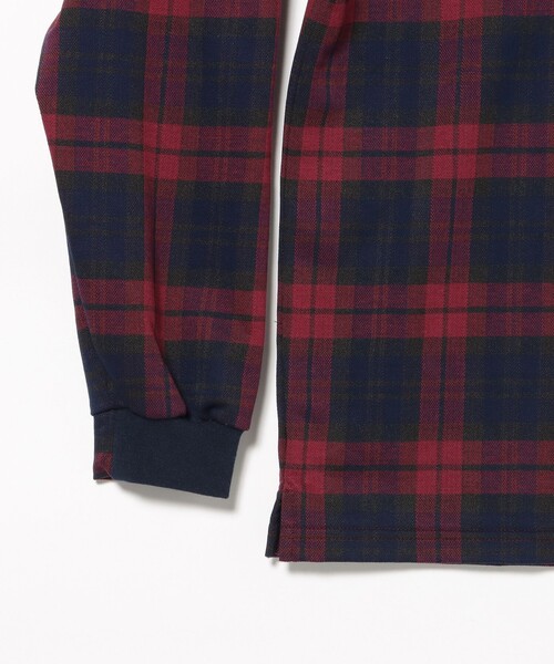 BEAMS GOLF(ビームスゴルフ)の「ORANGE LABEL / チェック ロングスリーブ ポロシャツ(ポロシャツ・メンズ・グリーン/ワイン・S/M/L/XL)」の14枚目の写真
