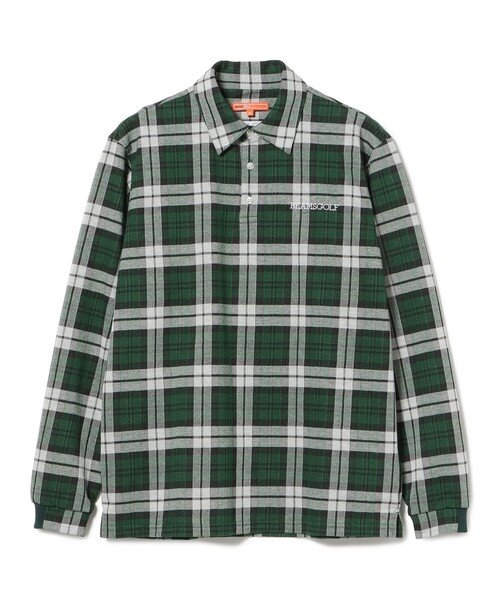BEAMS GOLF(ビームスゴルフ)の「ORANGE LABEL / チェック ロングスリーブ ポロシャツ(ポロシャツ・メンズ・グリーン/ワイン・S/M/L/XL)」の18枚目の写真