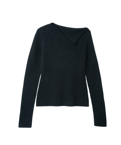 IRIS47(イリスフォーセブン)の「【IRIS 47】apex cashmere tops/エイペクス カシミヤ トップス(Tシャツ/カットソー・レディース・ブルー/ダークグレー/ブラック・FREE)」の7枚目の写真