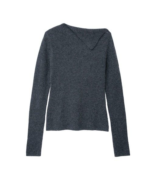 IRIS47(イリスフォーセブン)の「【IRIS 47】apex cashmere tops/エイペクス カシミヤ トップス(Tシャツ/カットソー・レディース・ブルー/ダークグレー/ブラック・FREE)」の10枚目の写真