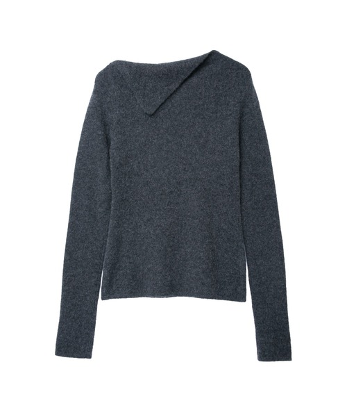 IRIS47(イリスフォーセブン)の「【IRIS 47】apex cashmere tops/エイペクス カシミヤ トップス(Tシャツ/カットソー・レディース・ブルー/ダークグレー/ブラック・FREE)」の11枚目の写真