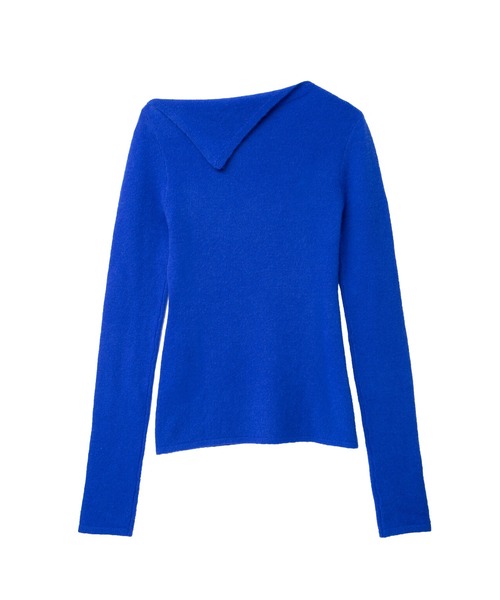 IRIS47(イリスフォーセブン)の「【IRIS 47】apex cashmere tops/エイペクス カシミヤ トップス(Tシャツ/カットソー・レディース・ブルー/ダークグレー/ブラック・FREE)」の14枚目の写真