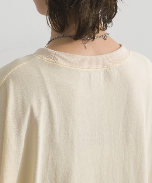 enhaut（アンオート）の「天竺編み パウダー BOISE プリント チュニック Tシャツ（Tシャツ/カットソー・レディース・ブラウン/アイボリー/グリーン/チャコールグレー・FREE）」の11枚目の写真