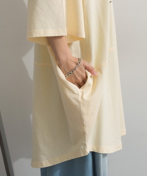 enhaut（アンオート）の「天竺編み パウダー BOISE プリント チュニック Tシャツ（Tシャツ/カットソー・レディース・ブラウン/アイボリー/グリーン/チャコールグレー・FREE）」の13枚目の写真