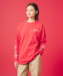 KAVU/カブー Sleeve Print LS Tee (Pigment) /スリーブプリント ロングスリーブ ピグメントTシャツ
