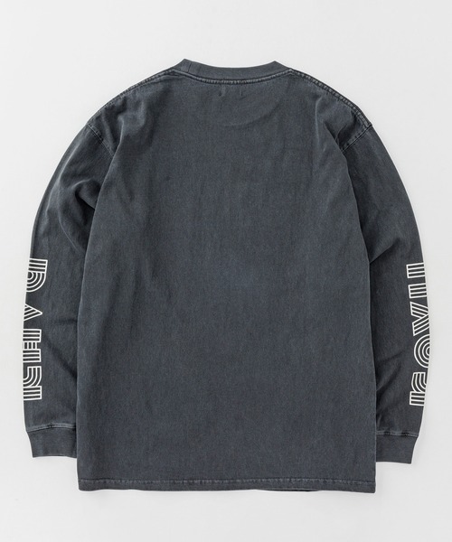 KAVU(カブー)の「KAVU/カブー Sleeve Print LS Tee (Pigment) /スリーブプリント ロングスリーブ ピグメントTシャツ(Tシャツ/カットソー・メンズ・ブラック/レッド/パープル・MEDIUM/SMALL/LARGE)」の6枚目の写真