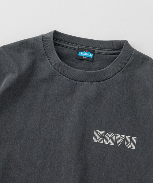 KAVU(カブー)の「KAVU/カブー Sleeve Print LS Tee (Pigment) /スリーブプリント ロングスリーブ ピグメントTシャツ(Tシャツ/カットソー・メンズ・ブラック/レッド/パープル・MEDIUM/SMALL/LARGE)」の8枚目の写真