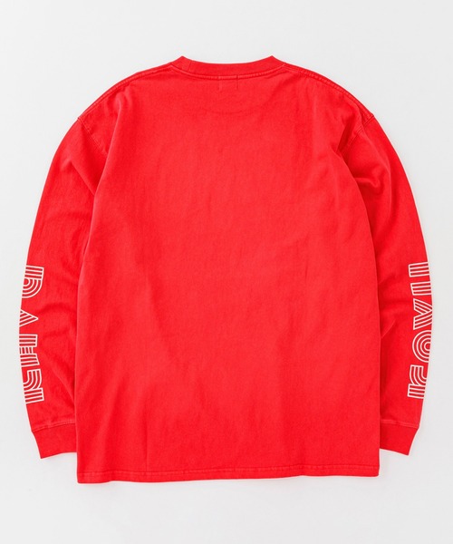 KAVU(カブー)の「KAVU/カブー Sleeve Print LS Tee (Pigment) /スリーブプリント ロングスリーブ ピグメントTシャツ(Tシャツ/カットソー・メンズ・ブラック/レッド/パープル・MEDIUM/SMALL/LARGE)」の12枚目の写真