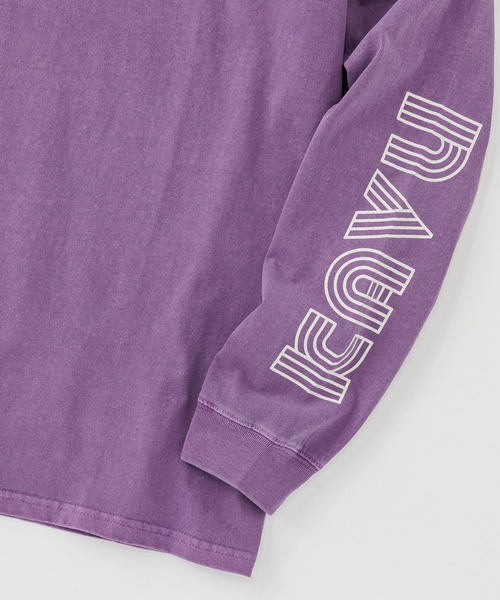 KAVU(カブー)の「KAVU/カブー Sleeve Print LS Tee (Pigment) /スリーブプリント ロングスリーブ ピグメントTシャツ(Tシャツ/カットソー・メンズ・ブラック/レッド/パープル・MEDIUM/SMALL/LARGE)」の10枚目の写真