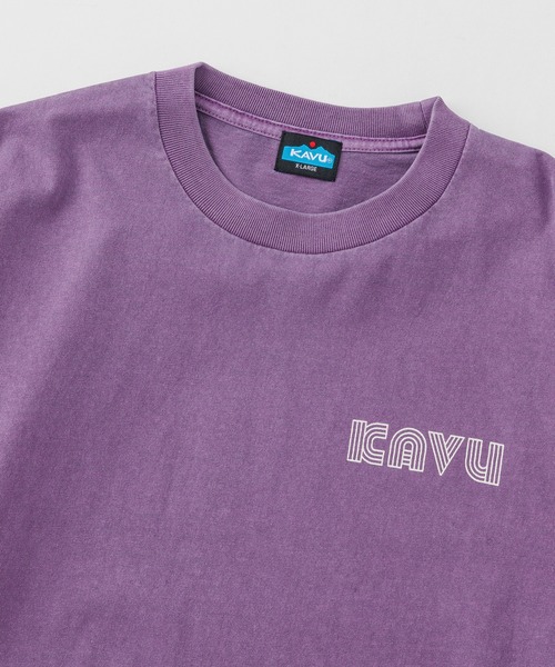 KAVU(カブー)の「KAVU/カブー Sleeve Print LS Tee (Pigment) /スリーブプリント ロングスリーブ ピグメントTシャツ(Tシャツ/カットソー・メンズ・ブラック/レッド/パープル・MEDIUM/SMALL/LARGE)」の11枚目の写真