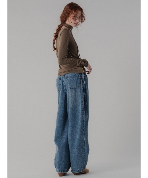ELCHELE(エルチェレ)の「LOW WAIST EXL DENIM(デニムパンツ・レディース・インディゴブルー・26inch/25inch/24inch)」の13枚目の写真