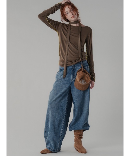 ELCHELE(エルチェレ)の「LOW WAIST EXL DENIM(デニムパンツ・レディース・インディゴブルー・26inch/25inch/24inch)」の12枚目の写真