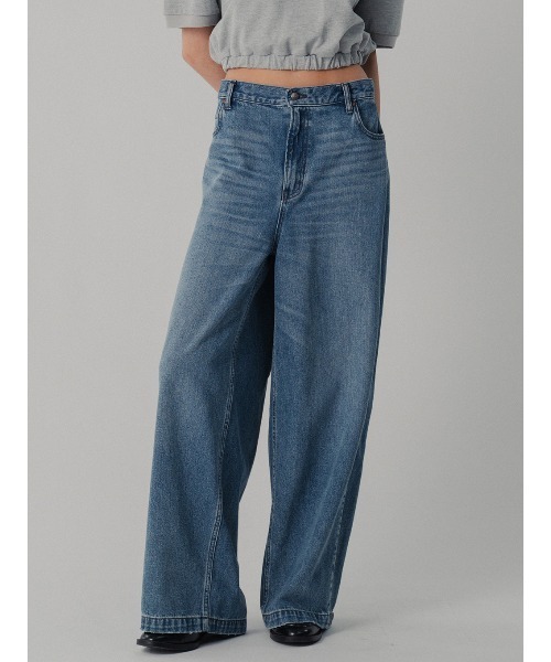 ELCHELE(エルチェレ)の「LOW WAIST EXL DENIM(デニムパンツ・レディース・インディゴブルー・26inch/25inch/24inch)」の2枚目の写真