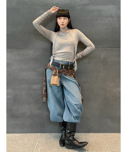 ELCHELE(エルチェレ)の「LOW WAIST EXL DENIM(デニムパンツ・レディース・インディゴブルー・26inch/25inch/24inch)」の22枚目の写真