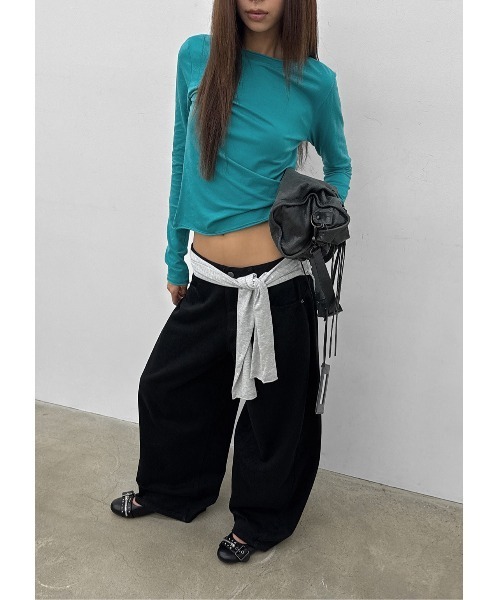 BLACKUP（ブラックアップ）の「[MADE] ラッチワイドコットンパンツ（その他パンツ・レディース・ブラック/ベージュ・SMALL/MEDIUM/LARGE）」の8枚目の写真