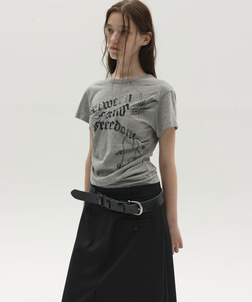 LCDC TM(エルシーディーシーティーエム)の「DART-DETAIL GRAPHIC TEE (MELANGE GREY)(Tシャツ/カットソー・レディース・その他・SMALL/MEDIUM)」の6枚目の写真