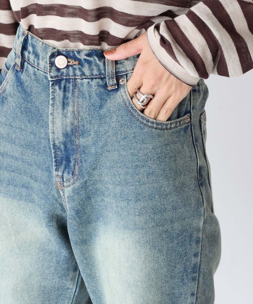 gossara(ゴサラ)の「【gossara 脚長効果あり◎】セミフレアデニムパンツ(デニムパンツ・レディース・ブルー系その他/ライトブルー・SMALL/MEDIUM)」の9枚目の写真