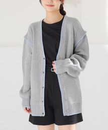 配色Ｖネックカーディガン