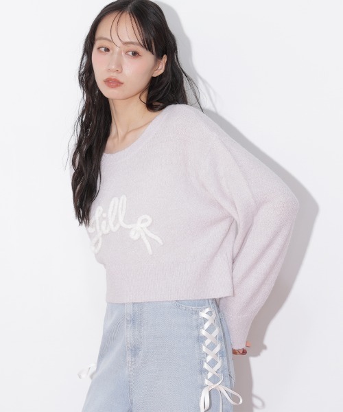 JILL by JILL STUART（ジルバイジルスチュアート）の「レースダウンワイドデニムパンツ（デニムパンツ・レディース・ブルー/グレー・SMALL/MEDIUM）」の6枚目の写真