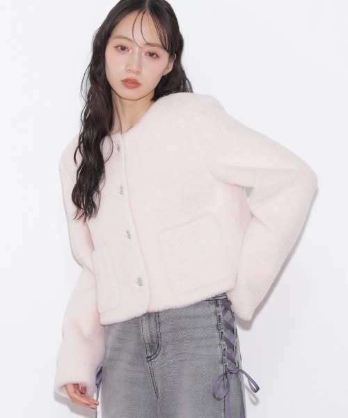 JILL by JILL STUART（ジルバイジルスチュアート）の「レースダウンワイドデニムパンツ（デニムパンツ・レディース・ブルー/グレー・SMALL/MEDIUM）」の18枚目の写真