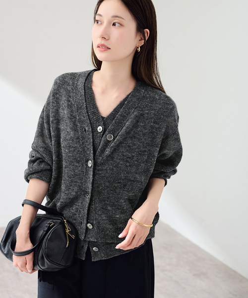FRAMeWORK(フレームワーク)の「アルパカMIXシアー2WAY VEST(ニット/セーター・レディース・ブラウン/チャコールグレー/ベージュ・FREE)」の13枚目の写真