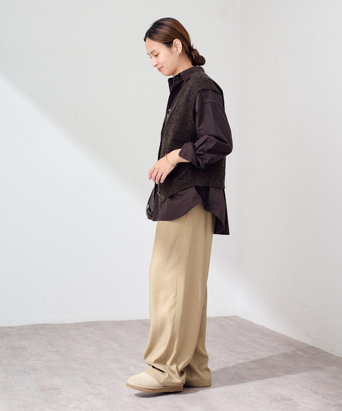 FRAMeWORK(フレームワーク)の「アルパカMIXシアー2WAY VEST(ニット/セーター・レディース・ブラウン/チャコールグレー/ベージュ・FREE)」の16枚目の写真