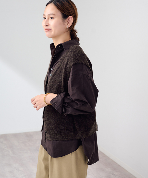 FRAMeWORK(フレームワーク)の「アルパカMIXシアー2WAY VEST(ニット/セーター・レディース・ブラウン/チャコールグレー/ベージュ・FREE)」の20枚目の写真