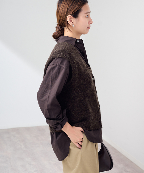 FRAMeWORK(フレームワーク)の「アルパカMIXシアー2WAY VEST(ニット/セーター・レディース・ブラウン/チャコールグレー/ベージュ・FREE)」の21枚目の写真