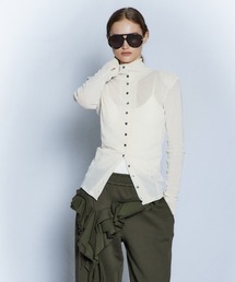 Taffeta Peplum T-shirt/タフタペプラムTシャツ【MAISON SPECIAL