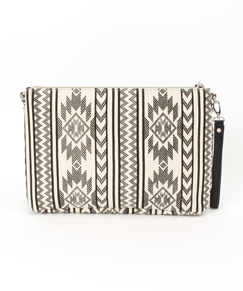 Discoat Parisien（ディスコートパリシアン）の「スタッツ柄クラッチ（クラッチバッグ・レディース・イエロー/ブラック・ﾌﾘ-）」の7枚目の写真