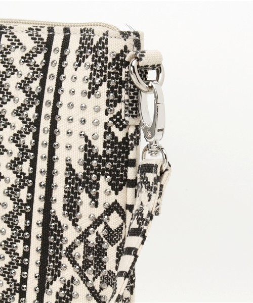 Discoat Parisien（ディスコートパリシアン）の「スタッツ柄クラッチ（クラッチバッグ・レディース・イエロー/ブラック・ﾌﾘ-）」の10枚目の写真