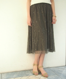 Spick & Span | レース*レーヨンテンジク リバーシブルスカート◆(スカート)