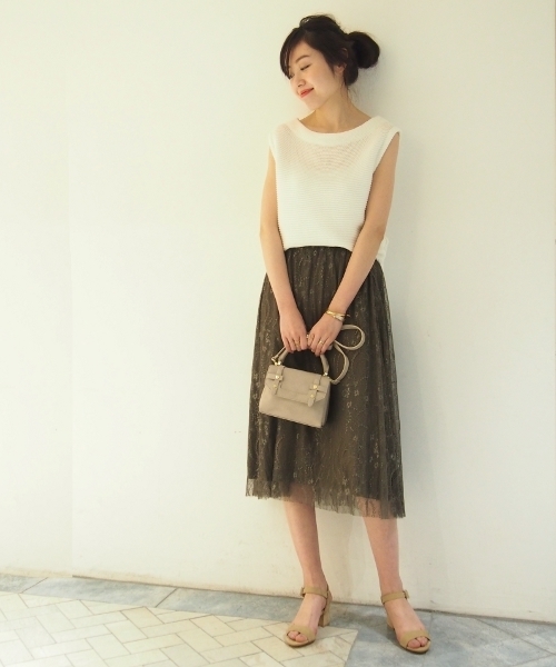 スピックアンドスパン レース リバーシブルスカート スピックアンドスパン レース リバーシブルスカート